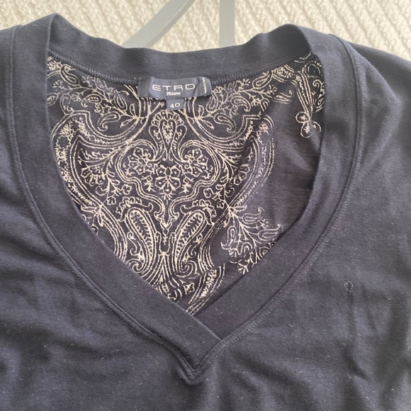 Etro long sleeve black top - Picture 1 of 4